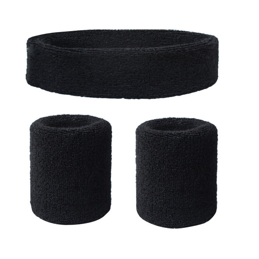 2pcs Sweat Absorbing Wrist & Head Bands for Outdoor Sports