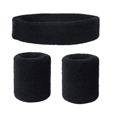 2pcs Sweat Absorbing Wrist & Head Bands for Outdoor Sports