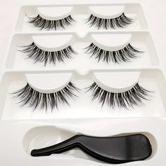 3 Pairs 3D Transparent False Eyelashes Multiple Styles Natural Look