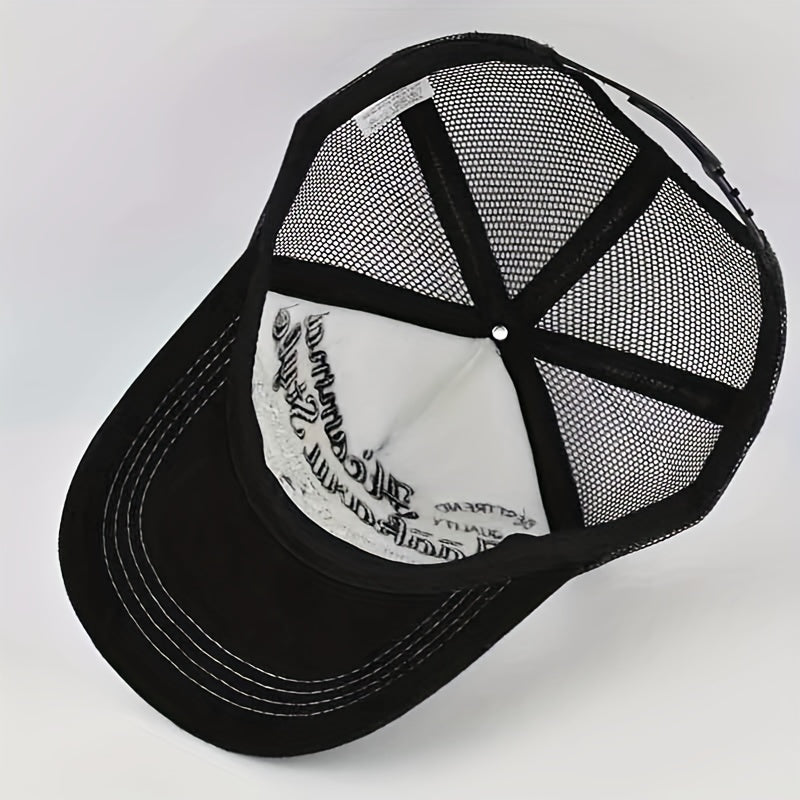 3D Embroidery Alphabet Baseball Cap Mesh Hat