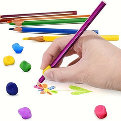 2 Colored Silicone Pen Grips - Writing Aid for Improving Posture