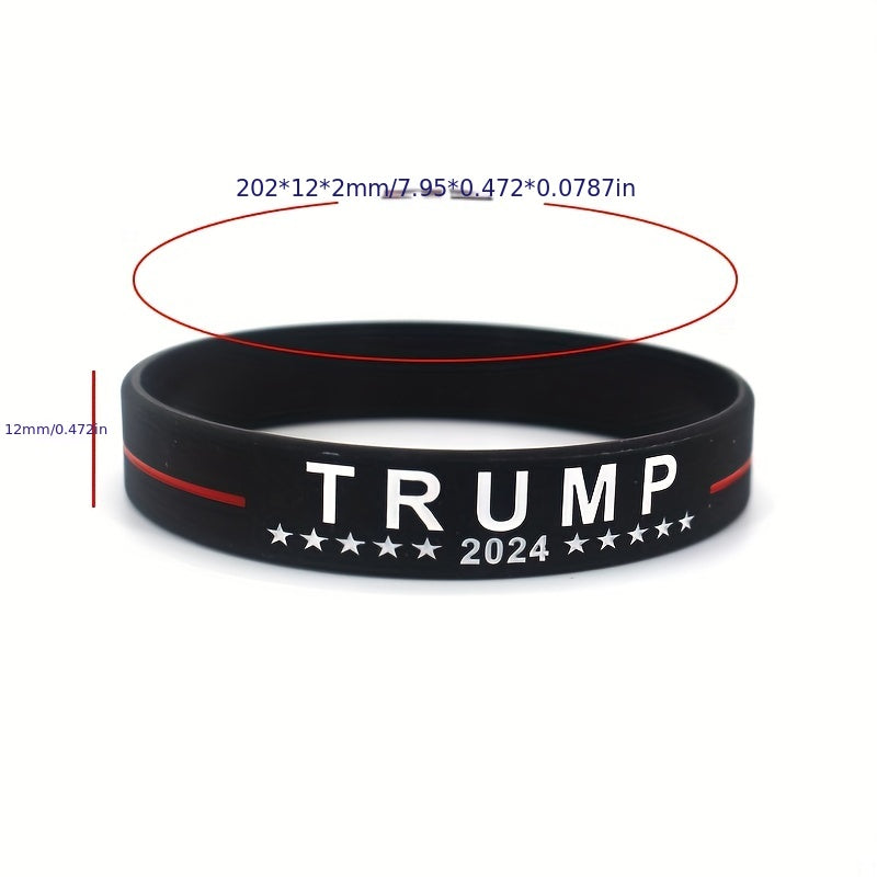 2pcs Patriotic Silicone Bracelets for President Campaign