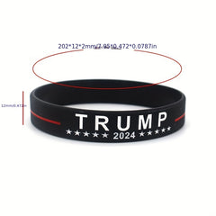 2pcs Patriotic Silicone Bracelets for President Campaign
