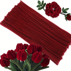 201 Pipe Cleaners Set Red Chenille Stems w/ Craft Tutorial