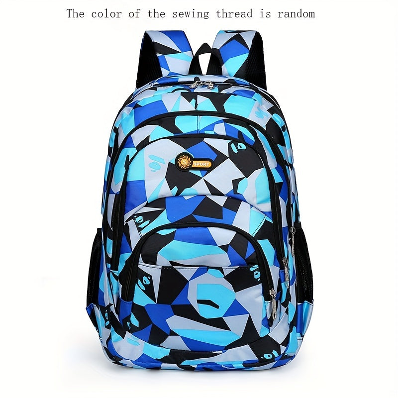 Large Capacity Colorblock Backpack Preppy College School Daypack