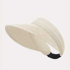 Khaki Faux Fur Woven Sun Hat for Men Women
