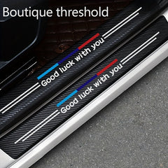 4 Pack Car Threshold Strip Anti-Stamping Door Welcome Foot Pedal Protection