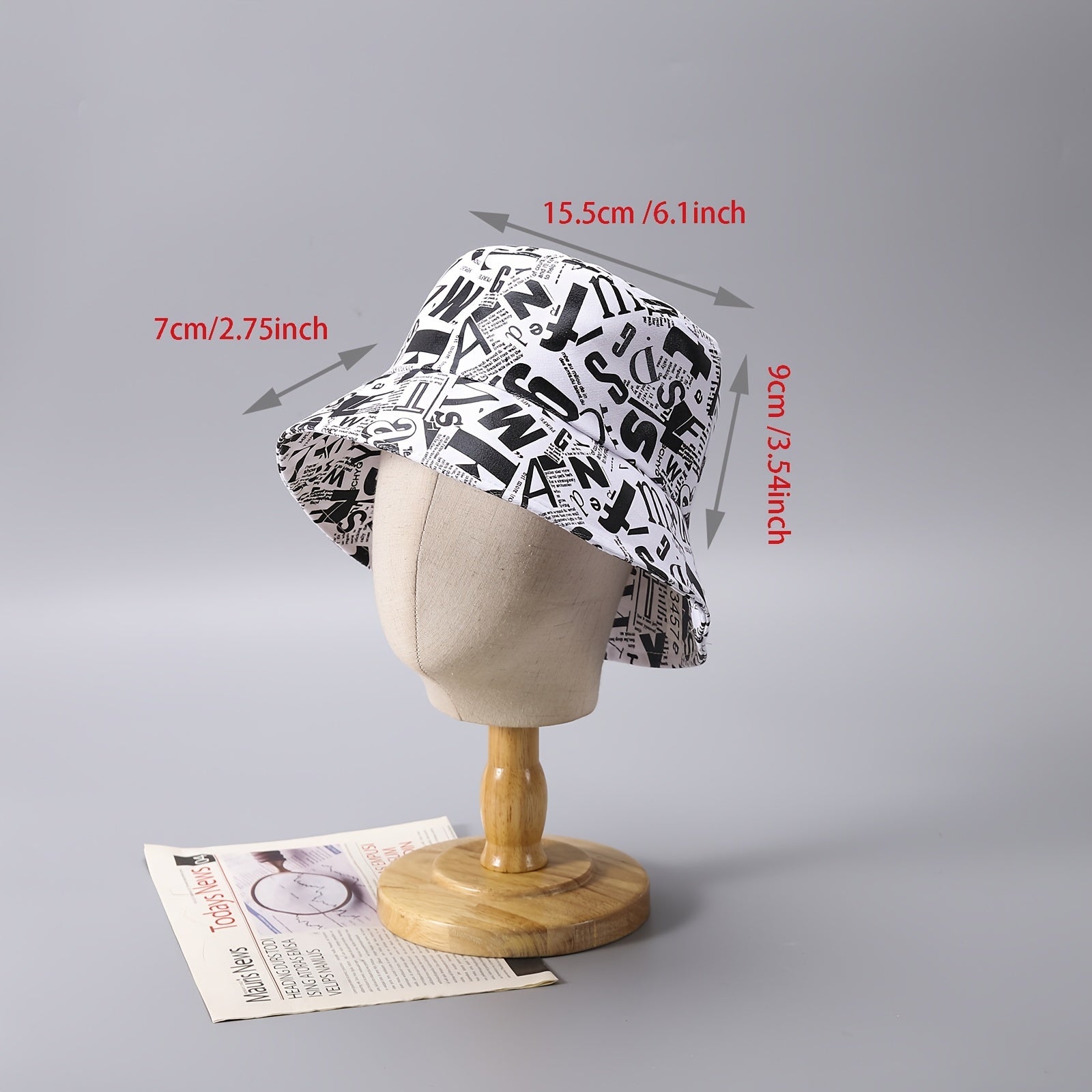 Printed Letter Fisherman Hat for Men