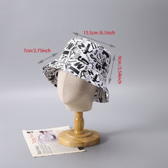 Printed Letter Fisherman Hat for Men