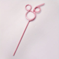 6pcs Mouse Shaped Reusable Colorful Straws Party Supplies