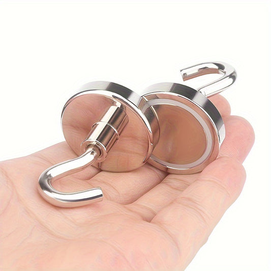 2pcs Heavy Duty Magnetic Hook Ultra Strong Neodymium Industrial Hook