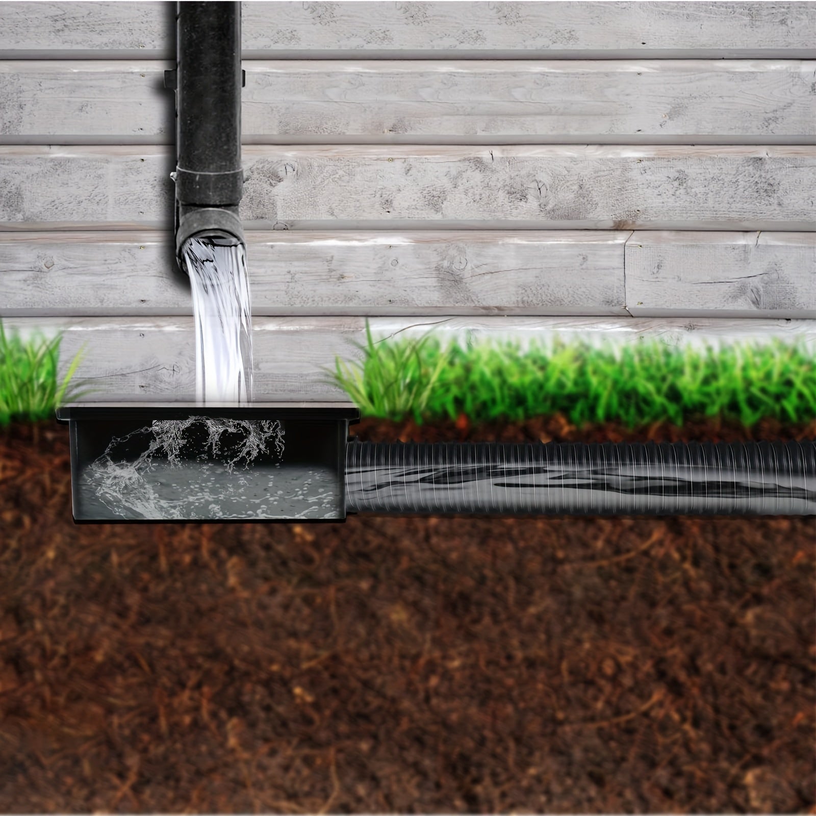 Catch Basin Downspout Drain Pipe Adapter Outdoor Sewage Pipe Downspout Extender