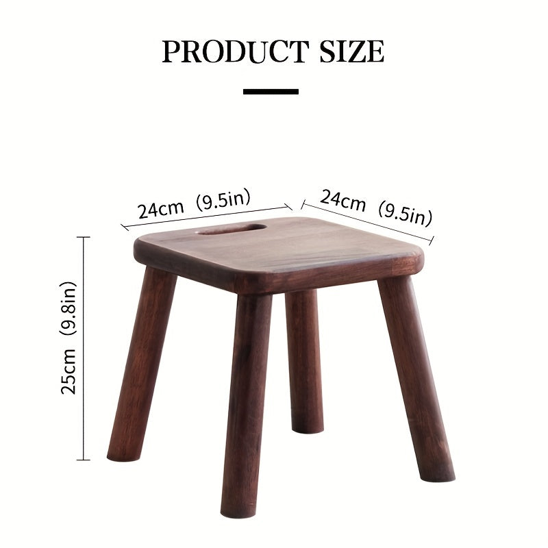 Wooden Shoe Changing Stool for Kids & Adults - Portable Foot Rest Stool