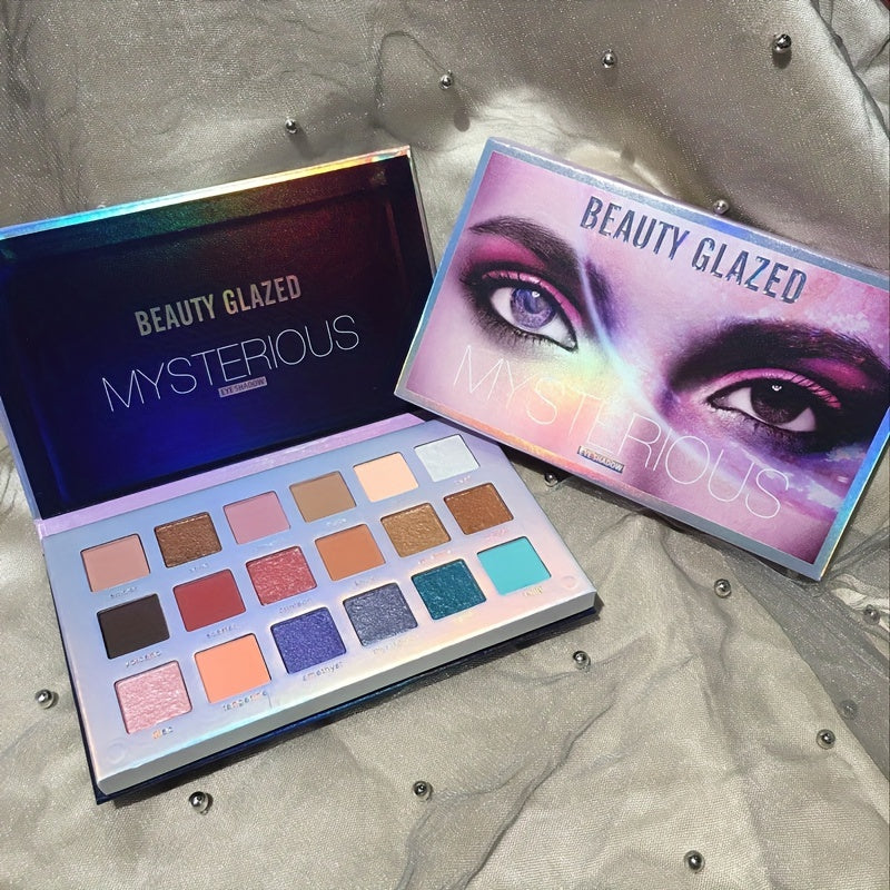 18-Color Eyeshadow Palette Matte Pearly Sequins Finish