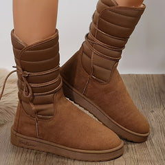 Winter Fleece Lined High Tube Snow Boots