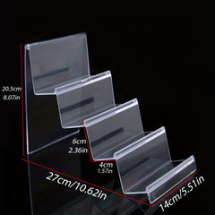 4 Tier Clear Glasses Display Rack Sunglasses Storage Stand Holder Organizer