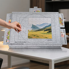 6-in-1 Puzzle Table with Felt Board & Drawers
