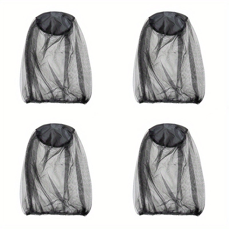 4 Pack Lightweight Mosquito Head Net Hat for Outdoor Activities