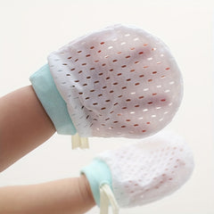 Baby Anti-Scratch Mesh Gloves, High Elastic Strap 0-1 Year