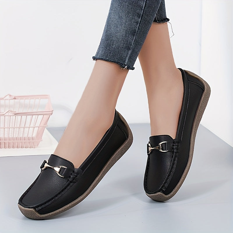 Metal Decor Loafers Slip On Outdoor Shoes Lightweight