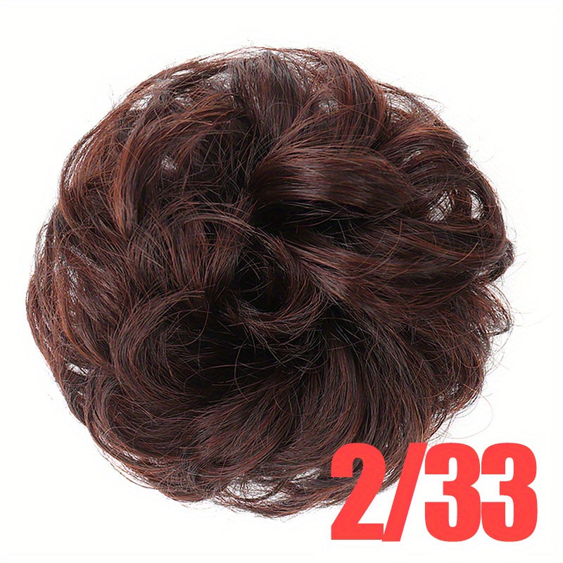 Curly Hair Bun Extensions Elastic Scrunchies Chignon Donut Updo Hair Pieces