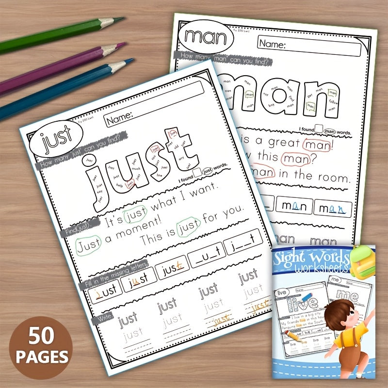 First Sight Words Worksheets High Frequency Word Practice for Early Readers