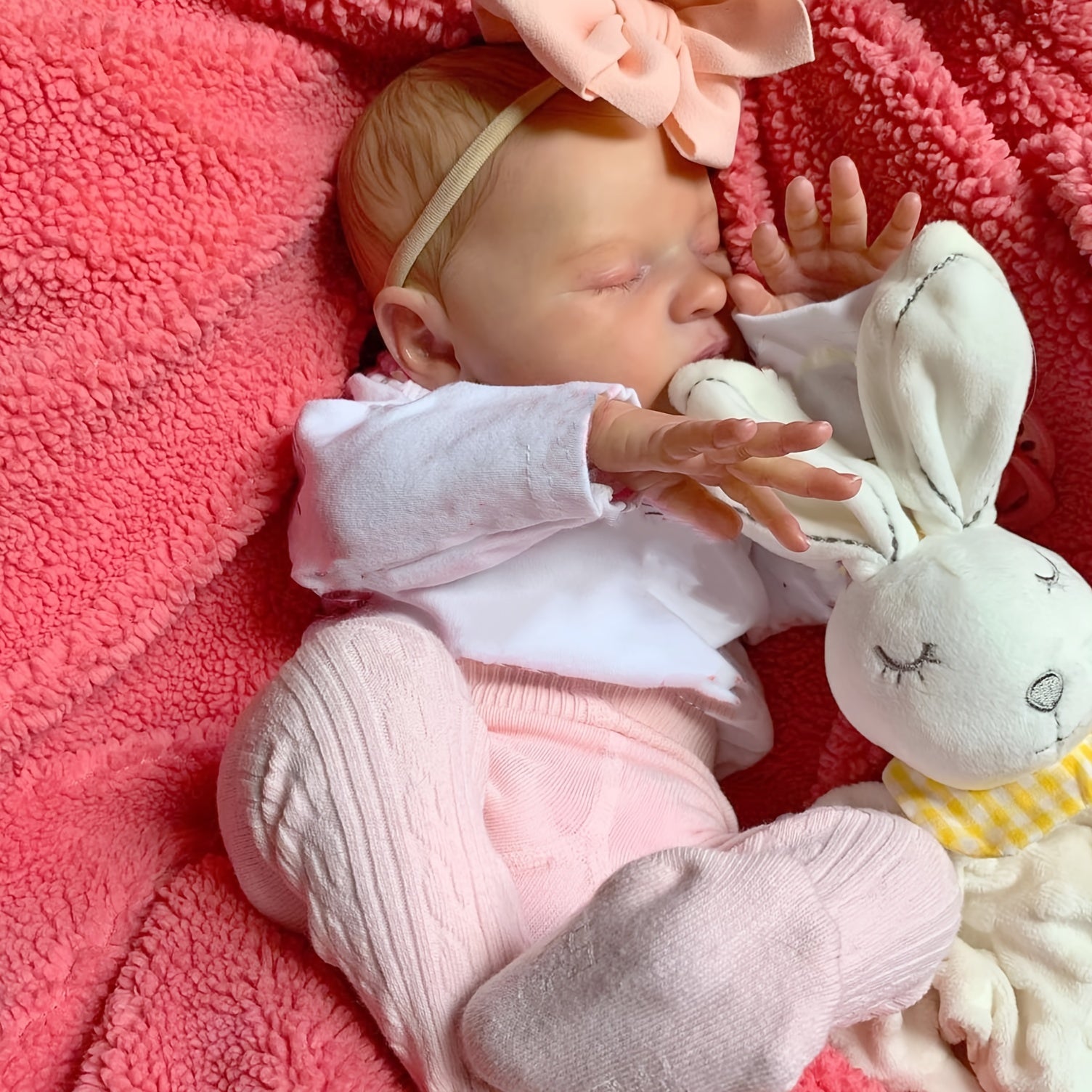 Hand Painted 19" Sleeping Doll with Closed Eyes - Easter Ramadan