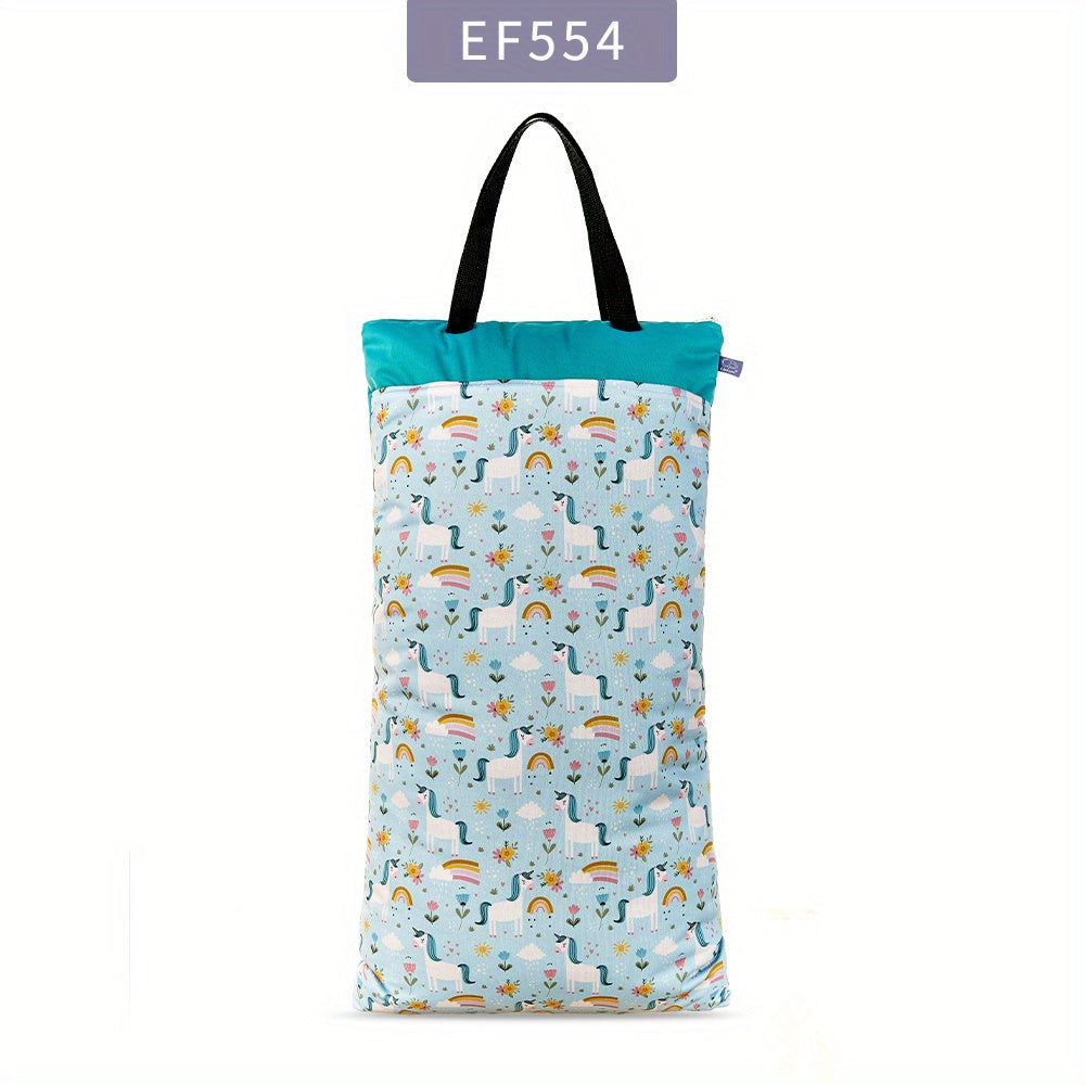 Large Capacity Waterproof Diaper Bag Reusable Wet Bag with Two Zippers