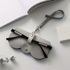 Lychee Embossed Glasses Cover PU Leather Sunglasses Reading Glasses Bag