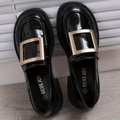Glitter Loafers Slip On Patent Leather Casual Shoes