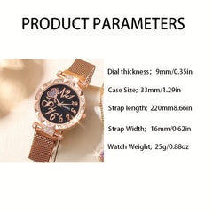 Kids Quartz Watch & Jewelry Set - Sparkling Rhinestones