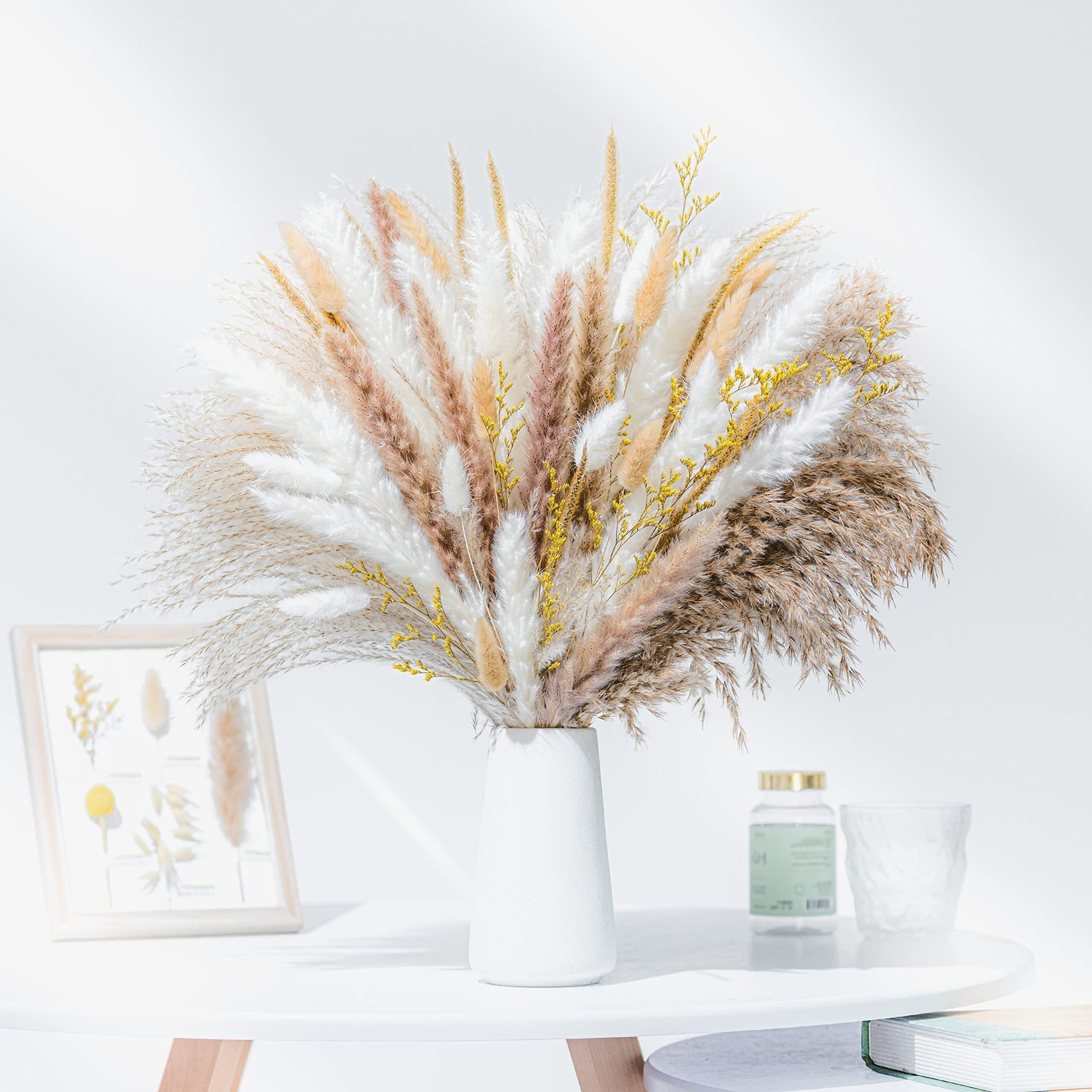 50pcs Natural Pampas Grass Bouquet Boho & Western Wedding Decor