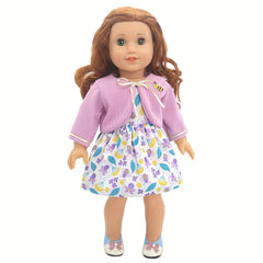 Purple Polyester Fiber Clothes Set for 43 Dolls