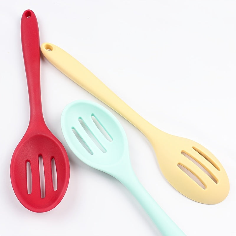Silicone Skimmer Colander & Slotted Spoon Set for Parties & Catering