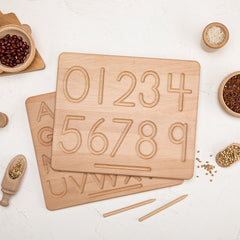 Wooden Alphabet Tracing Board - Improve Writing Skills - Ideal Gift