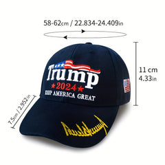 Letter Flag Embroidery Baseball Cap Casual Adjustable Sun Hat Unisex