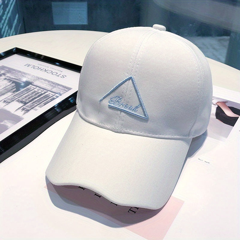 Irregular Brim Cotton Baseball Cap Candy 3D Embroidery Couple Sun Hat