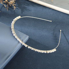 Flower Leaf Headband Rhinestone Hair Hoop for Women Girls