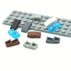 150pcs Slanted Curved 2X1 Building Blocks Slope MOC Accessories Toy Block Set