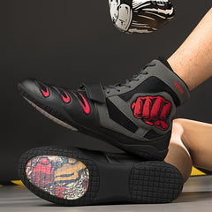 Men's Boxing Shoes Non Slip Durable Lace Up Wrestling Shoes