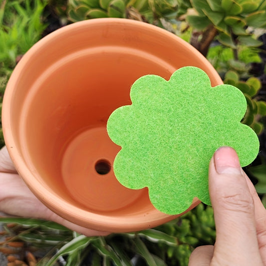 20pcs Flower Pot Gasket Anti-leakage Soil Round Plastic Bottom Hole Gasket