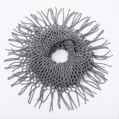 Thickened Scarf Warm Mens Wool Hollow Tassel Circle Scarf Snow Weather