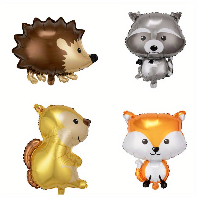 4pcs Small Animal Birthday Balloons Set