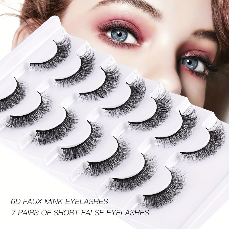 7 Pairs Natural-Looking False Lashes for Makeup Bulk