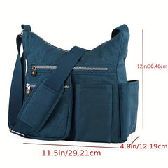 Waterproof Anti Theft RFID Crossbody Bag Durable Nylon Satchel