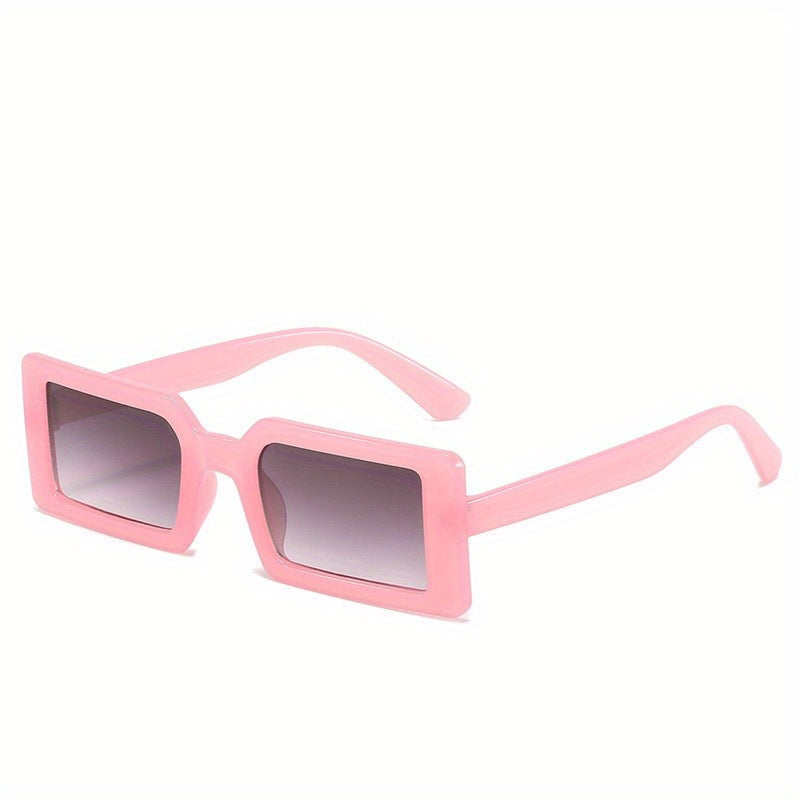 Jelly Rectangle Sunglasses for Women Men UV400