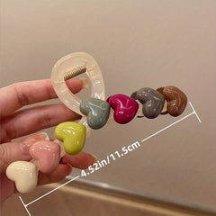 Heart Shape Hair Claw for Girls Women