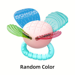 Flower Rattle Teether Soft Silicone Grasping Toy Gift