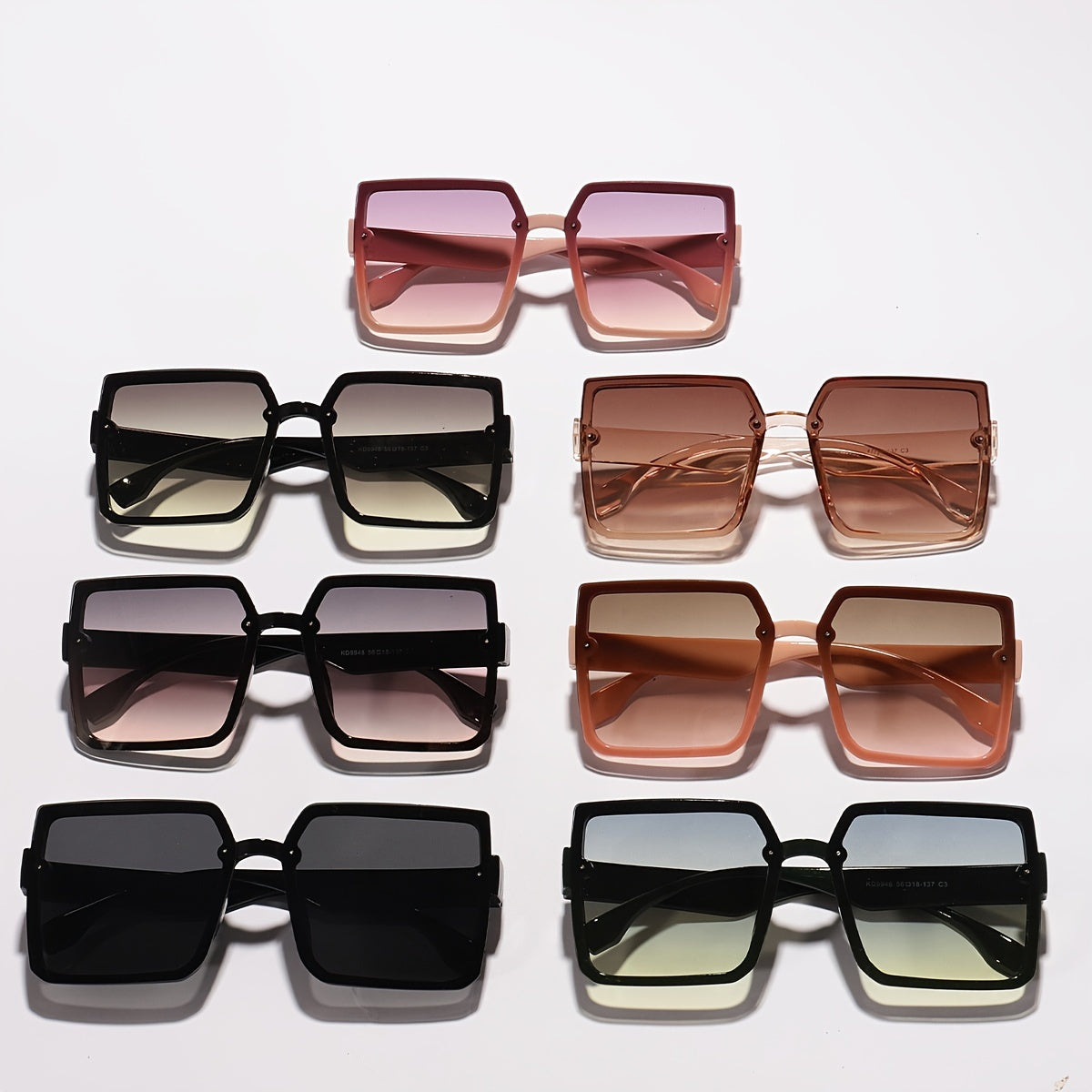 Square Rimless Sunglasses For Women UV400 Protection