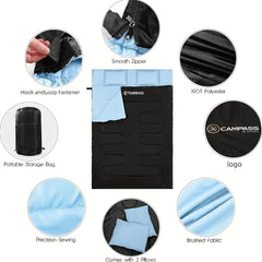 Double Sleeping Bag Waterproof Warm For Camping